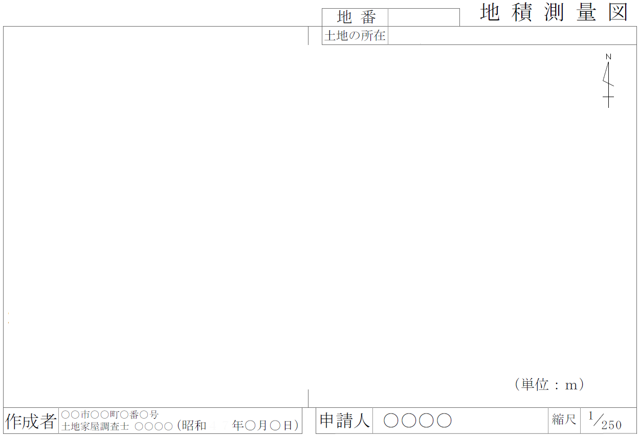 昭和５０年代中頃からの地積測量図の様式