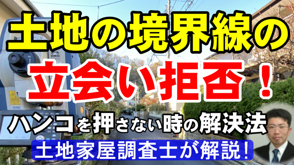 土地の境界線の立会い拒否!ハンコを押さない時の解決方法